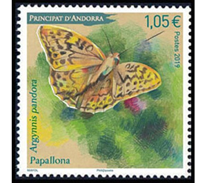 Cardinal Butterfly (Argynnis pandora) - Andorra, French Administration 2019 - 1.05