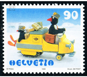 Cartoon character Pingu  - Switzerland 1999 - 90 Rappen