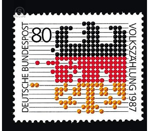 census  - Germany / Federal Republic of Germany 1987 - 80 Pfennig