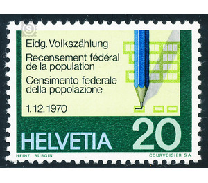 census  - Switzerland 1970 - 20 Rappen