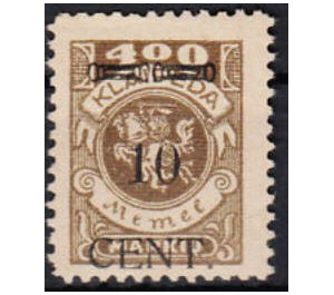 CENT. Type I on Memeledition - Germany / Old German States / Memel Territory 1923 - 10