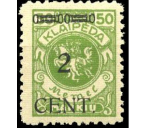 CENT. Type I on Memeledition - Germany / Old German States / Memel Territory 1923 - 2