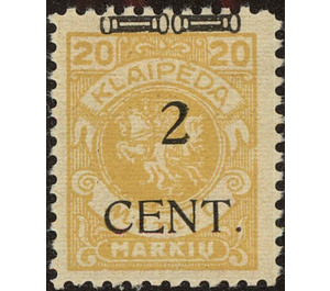 CENT. Type I on Memeledition - Germany / Old German States / Memel Territory 1923 - 2