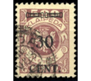 CENT. Type I on Memeledition - Germany / Old German States / Memel Territory 1923 - 30