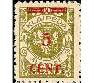 CENT. Type I on Memeledition - Germany / Old German States / Memel Territory 1923 - 5
