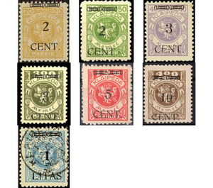 CENT. Type I on Memeledition - Germany / Old German States / Memel Territory 1923 Set