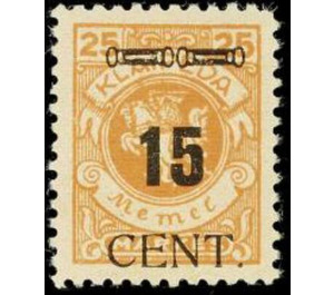 CENT. Type II on Memeledition - Germany / Old German States / Memel Territory 1923 - 15