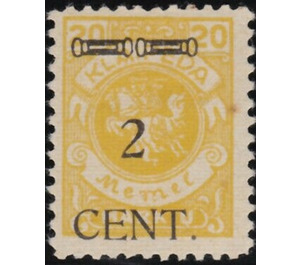 CENT. Type II on Memeledition - Germany / Old German States / Memel Territory 1923 - 2