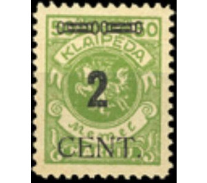 CENT. Type II on Memeledition - Germany / Old German States / Memel Territory 1923 - 2