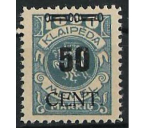 CENT. Type II on Memeledition - Germany / Old German States / Memel Territory 1923 - 50