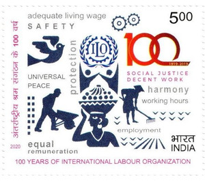 Centenary of the International Labour Organization (in 2019) - India 2020 - 5