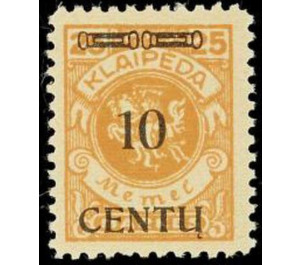 "Centu" on Memeledition - Germany / Old German States / Memel Territory 1923 - 10