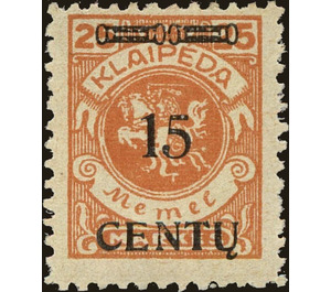 "Centu" on Memeledition - Germany / Old German States / Memel Territory 1923 - 15