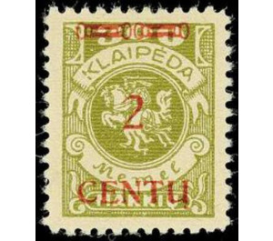 "Centu" on Memeledition - Germany / Old German States / Memel Territory 1923 - 2