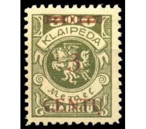 "Centu" on Memeledition - Germany / Old German States / Memel Territory 1923 - 3