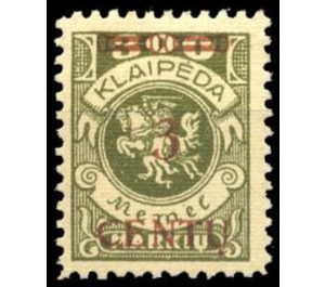 "Centu" on Memeledition - Germany / Old German States / Memel Territory 1923 - 3