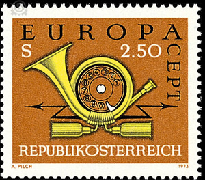CEPT - Posthorn  - Austria / II. Republic of Austria 1973 - 2.50 Shilling