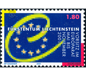 Chairmanship of the Council of Europe  - Liechtenstein 2001 - 180 Rappen