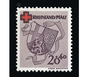 Charity Edition  - Germany / Western occupation zones / Rheinland-Pfalz 1949 - 20 Pfennig