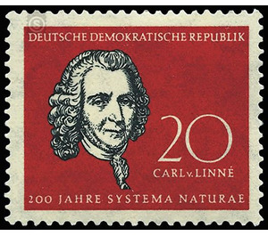 Charles Robert Darwin and Carl Linnaeus  - Germany / German Democratic Republic 1958 - 20 Pfennig