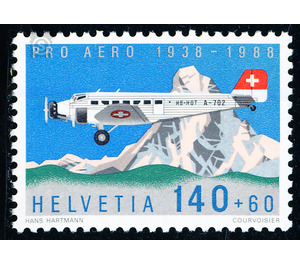 Charter flight  - Switzerland 1988 - 140 Rappen