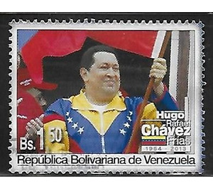 Chavez with flag - South America / Venezuela 2013 - 1.50