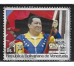 Chavez with flag - South America / Venezuela 2013 - 1.50