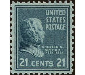 Chester A. Arthur (1829-1886), 21st President of the U.S.A. - United States of America 1938