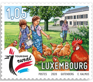 Children Feeding Chickens - Luxembourg 2020 - 1.05