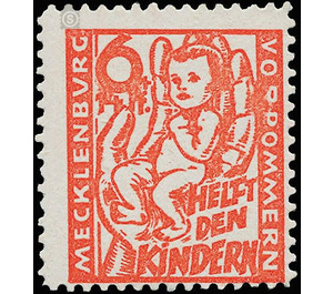 children's aid  - Germany / Sovj. occupation zones / Mecklenburg-Vorpommern 1945 - 6 Pfennig