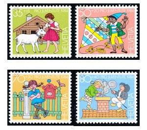 Children's books - Pippi Longstocking  - Switzerland 1984 Set