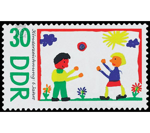 children's drawings  - Germany / German Democratic Republic 1967 - 30 Pfennig