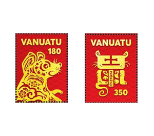 Chinese New Year 2020 - Year of the Rat - Melanesia / Vanuatu 2020 Set