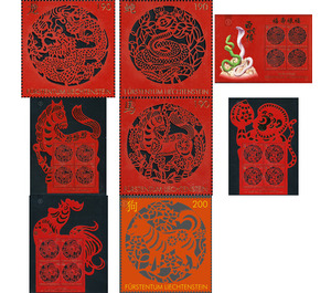 Chinese New Year - Year of the Monkey  - Liechtenstein 2015 Set