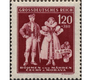 Chodish and hanakish folk costumes - Germany / Old German States / Bohemia and Moravia 1944