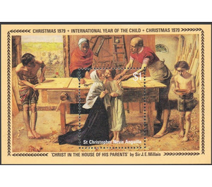 Christ in the house of his parents by Sir J.E.Millais - Caribbean / Saint Kitts and Nevis 1979