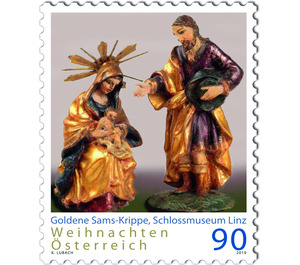 Christmas 2019 - Goldener Sams - nativity scene  - Austria / II. Republic of Austria 2019 - 90 Euro Cent