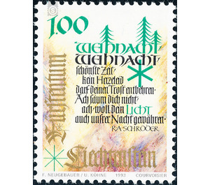Christmas poems  - Liechtenstein 1993 - 100 Rappen