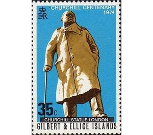 Churchill-Statue in London - Micronesia / Gilbert and Ellice Islands 1974 - 35