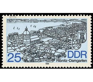 Cityscapes: District Cities in the north of the GDR  - Germany / German Democratic Republic 1988 - 25 Pfennig
