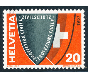 civil defense  - Switzerland 1957 - 20 Rappen