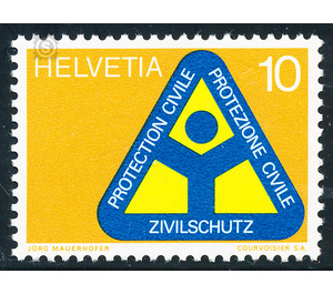 civil defense  - Switzerland 1972 - 10 Rappen