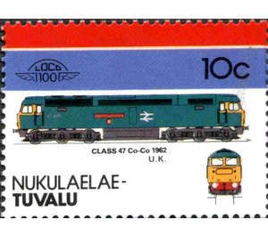 Class 47 Co-Co 1962 U.K. - Polynesia / Tuvalu, Nukulaelae 1986