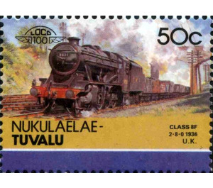 Class 8F 2-8-0 1936 U.K. - Polynesia / Tuvalu, Nukulaelae 1986