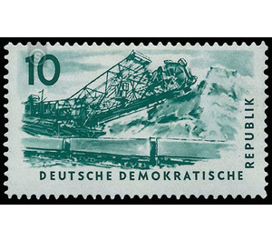 coal mining  - Germany / German Democratic Republic 1957 - 10 Pfennig