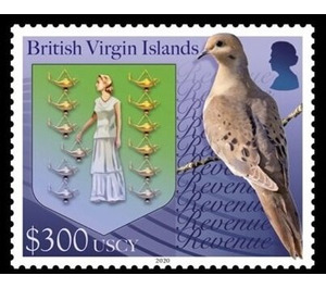 Coat of Arms and Turtle Dove - Caribbean / British Virgin Islands 2020 - 300