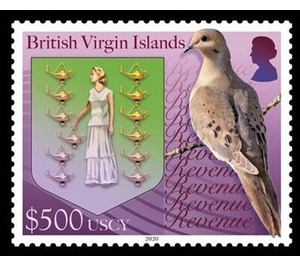 Coat of Arms and Turtle Dove - Caribbean / British Virgin Islands 2020 - 500