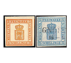 Coat of Arms - Germany / Old German States / Mecklenburg-Schwerin 1856 Set