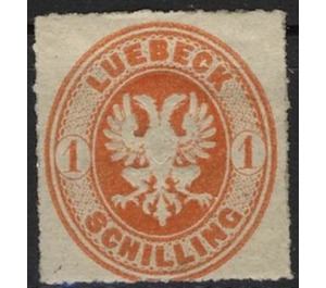 Coat of arms in oval - Germany / Old German States / Lübeck 1863 - 1