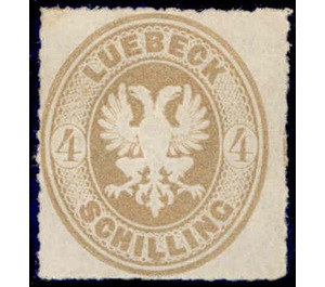 Coat of arms in oval - Germany / Old German States / Lübeck 1863 - 4